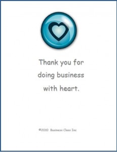 blue heart card - thank you