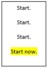 start now start now