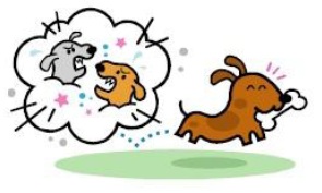 which dog is winning - right which dog is winning - right
